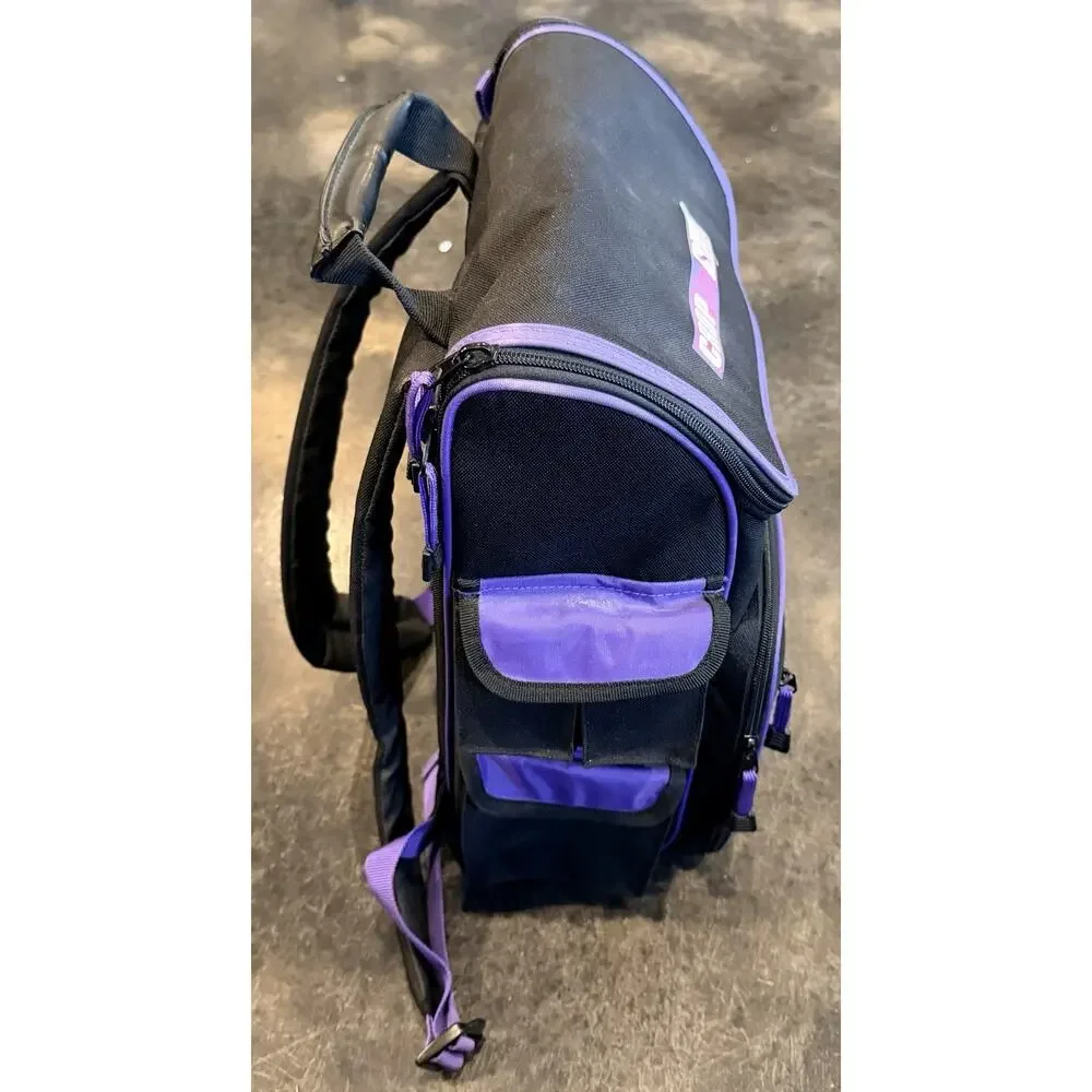 Crop In Style Scrapbooking Backpack Crafting Organizer Black/Purple Bag